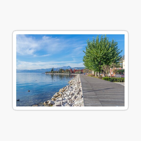 Lake Garda Bardolino promenade view Sticker