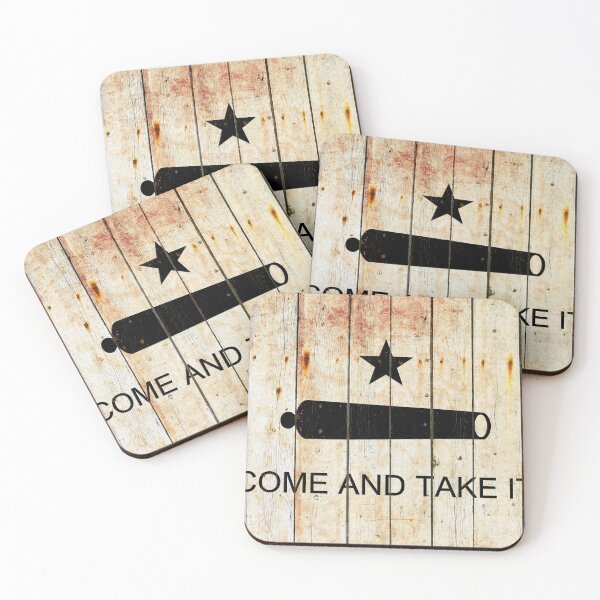 Item preview, Gonzales Battle Flag on Old Barn Wood - Come and Take it designed and sold by MolonLabeArt.