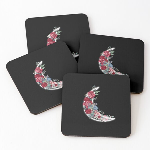 Item preview, floral moon designed and sold by LU NA.
