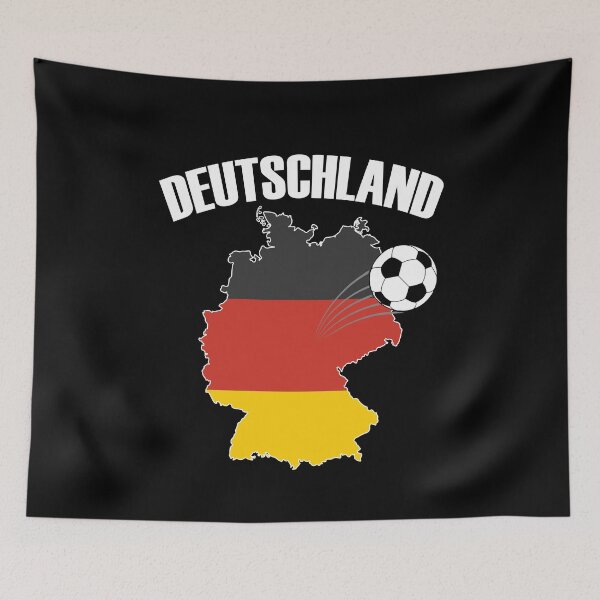 Item preview, Deutschland Football Map - German Flag Soccer designed and sold by TravelScientist.