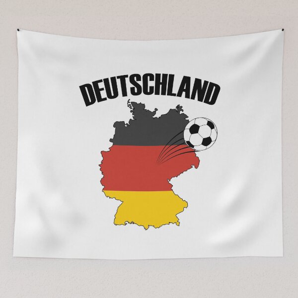 Item preview, Deutschland Football Map - German Flag Soccer designed and sold by TravelScientist.