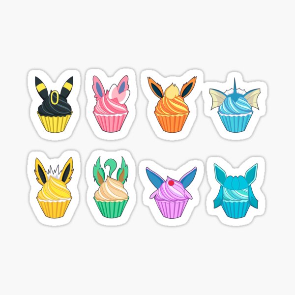 Cute and Kawaii Eeveelution Pokemon Stickers for Boys and Girls of