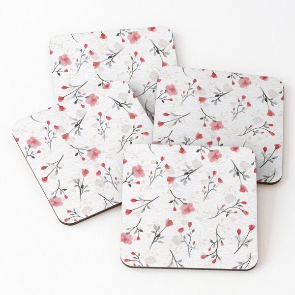 Item preview, Ditsy rose buds watercolour pattern designed and sold by RoseMaryWP.