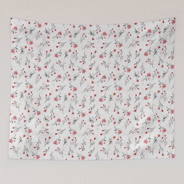 Item preview, Ditsy rose buds watercolour pattern designed and sold by RoseMaryWP.