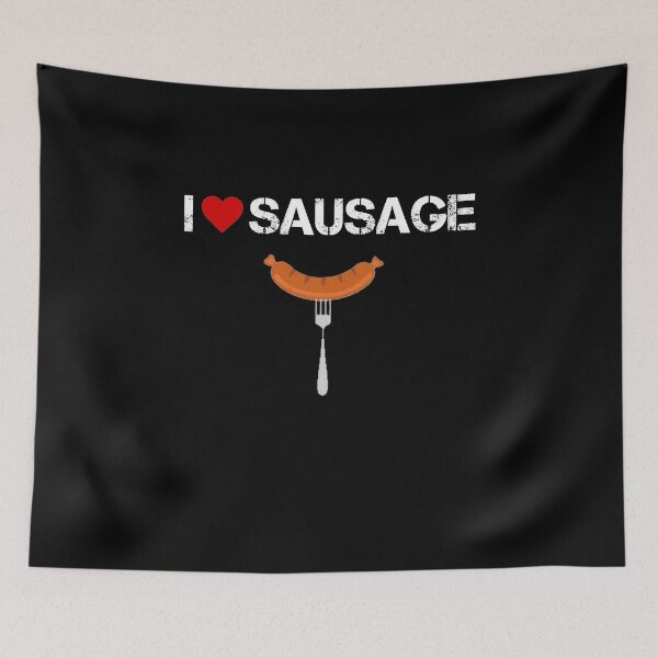 Item preview, I Love Sausages funny gift designed and sold by rachidhaz.