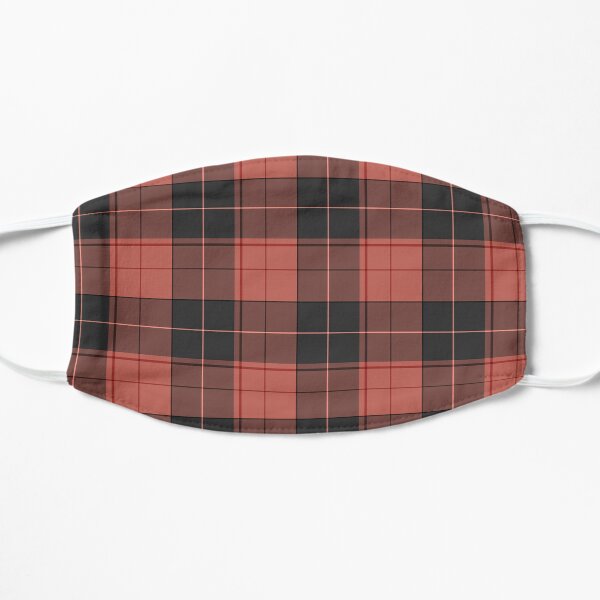 Simple tartan pattern in red Flat Mask