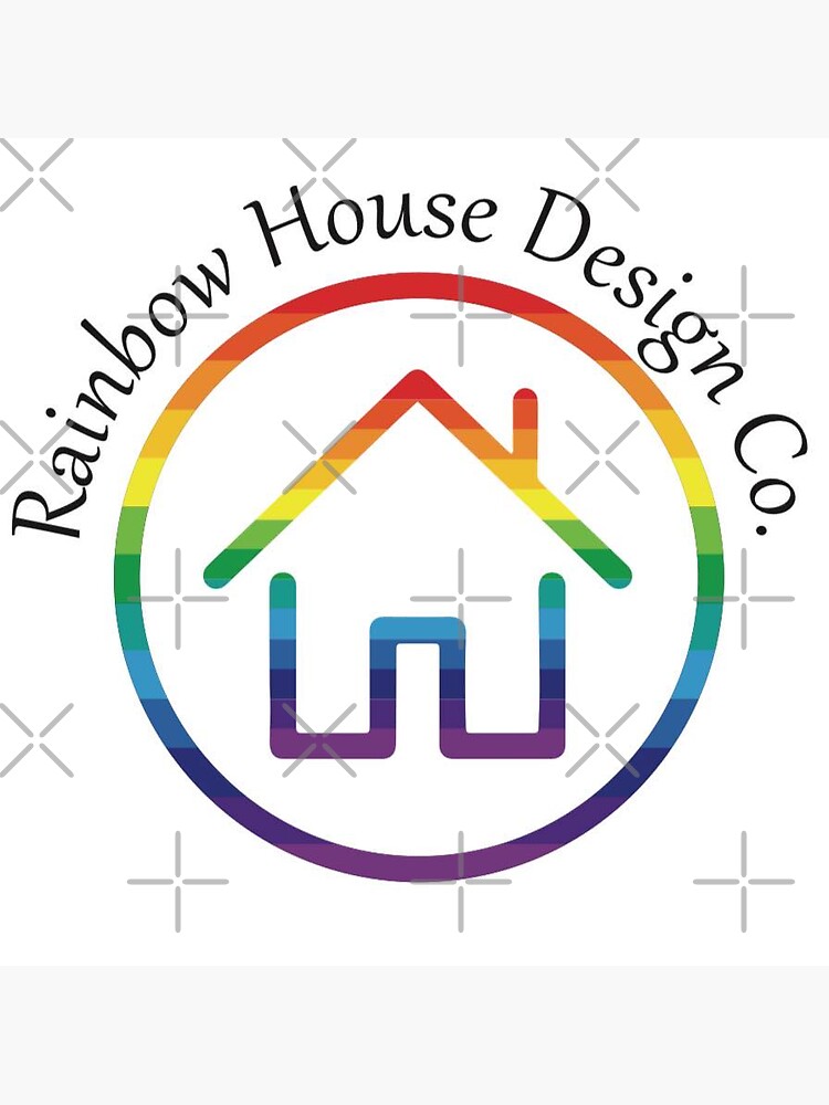 "Rainbow House Design Co. Logo" Sticker for Sale by RainbowHouseDC