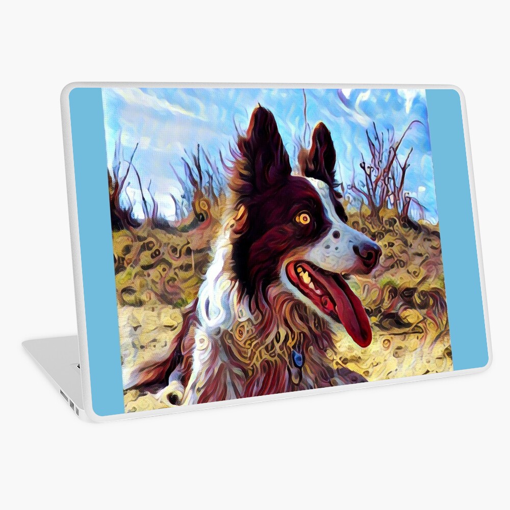 Border Collie Mesmerizing Eye Herding Dog Stylized Painting