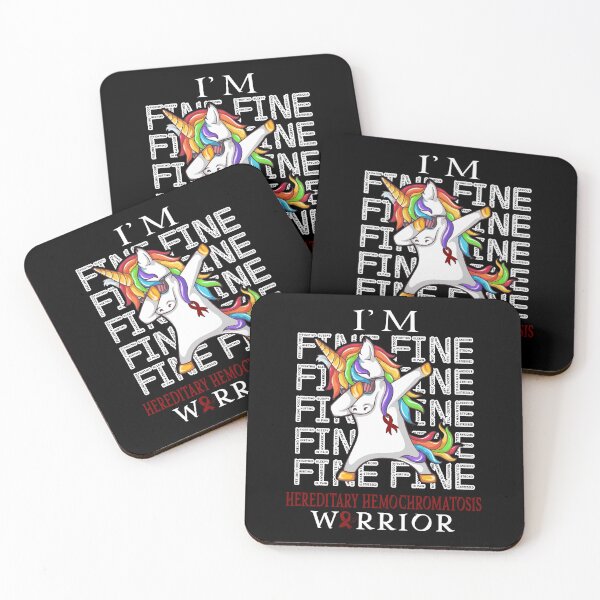 Item preview, Unicorn Hereditary Hemochromatosis Warrior I'm Fine Hereditary Hemochromatosis Awareness designed and sold by Hatjar.