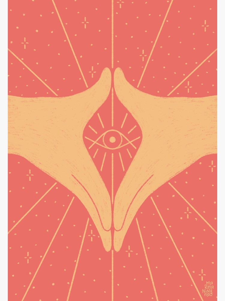 Thumbnail 3 of 3, Sticker, Cosmic Hands designed and sold by marinaninanao.