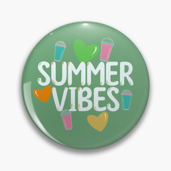 Item preview, Summer Vibes Pin | Light Green designed and sold by LILBlueFish.