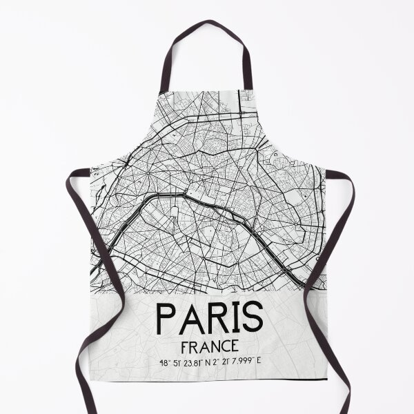 Item preview, PARIS MAP FRANCE MONOCHROME WHITE designed and sold by lukas69graphic.