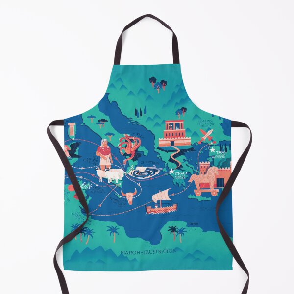Item preview, Odyssey Map - The Journey of Odysseus designed and sold by flaroh.