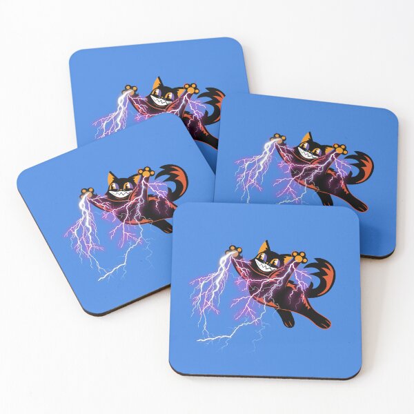 Item preview, Kitty Cat Lightning Of A Fierce Black Cat Firing Lightning From His Paws, Funny Cat Art For Cat Lovers/Cat Fans designed and sold by haRexia.