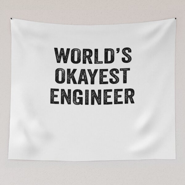 Item preview, World's Okayest engineer Shirt, Funny engineer Dad Husband Womens Boyfriend Birthday Christmas Gift idea designed and sold by xlnv.