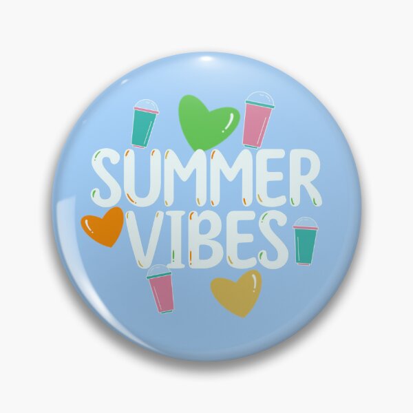 Item preview, Summer Vibes Pin | Light Blue designed and sold by LILBlueFish.