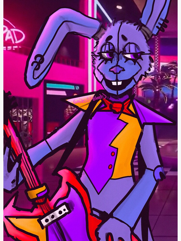 FNAF Glamrock Bonnie V2 5x7in Art Print 