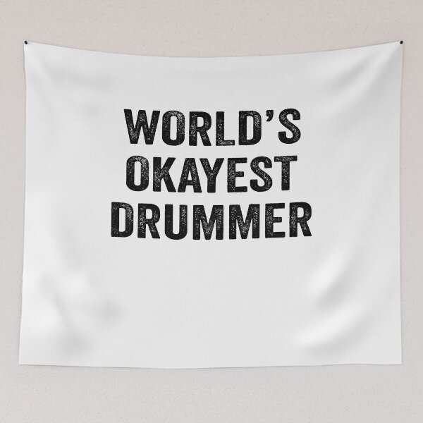 Item preview, World's Okayest drummer Shirt, Funny drummer Dad Husband Womens Boyfriend Birthday Christmas Gift idea designed and sold by xlnv.