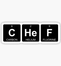 C He F - Chef - Periodic Table - Chemistry Sticker