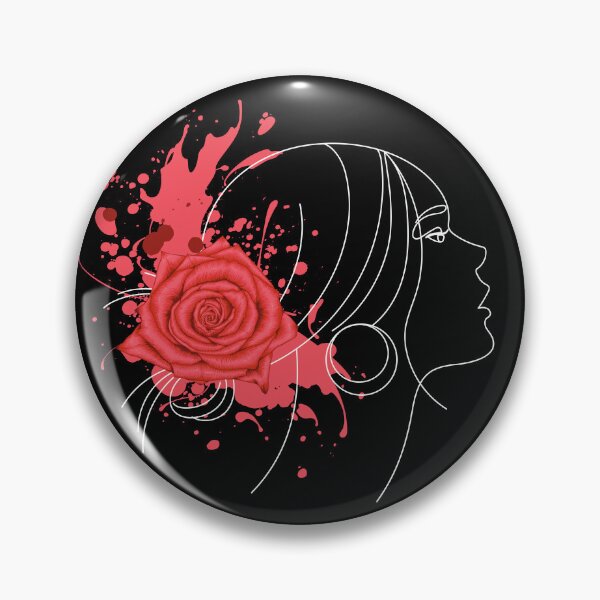 Item preview, Red rose Flowers with a woman line art design  designed and sold by M-Infinite.