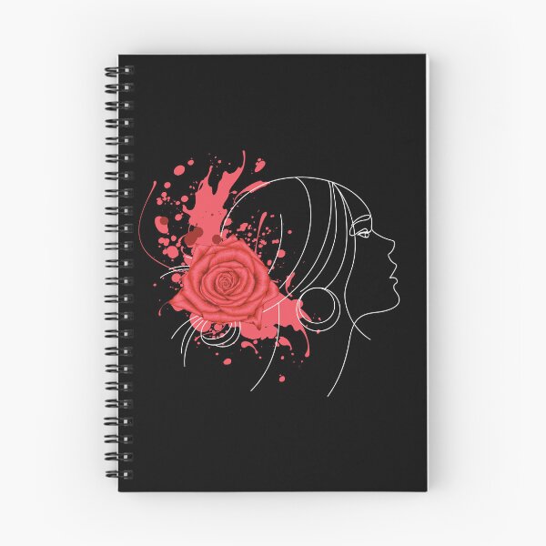 Item preview, Red rose Flowers with a woman line art design  designed and sold by M-Infinite.