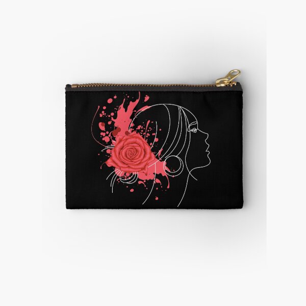Item preview, Red rose Flowers with a woman line art design  designed and sold by M-Infinite.