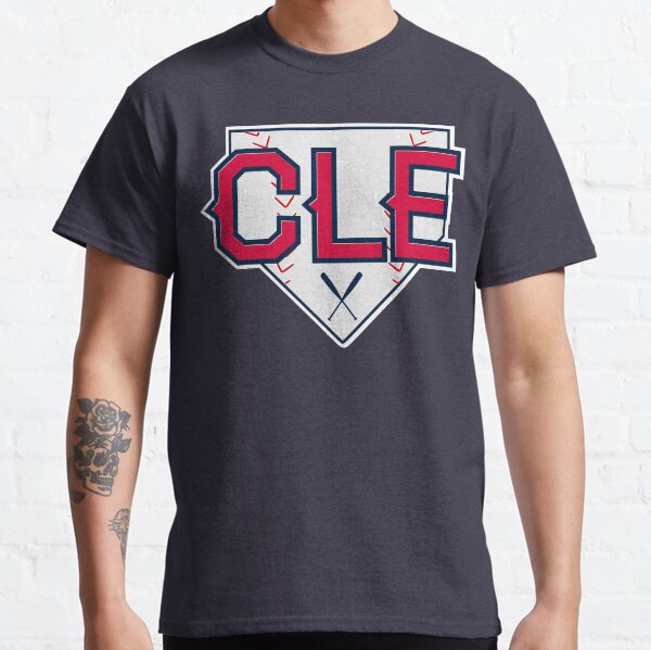 Plaque de base de baseball CLE Cleveland T-shirt classique