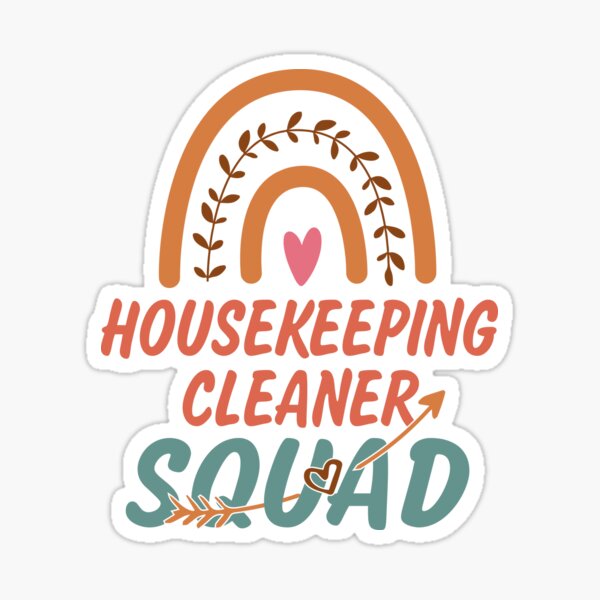 Item preview, Housekeeping Cleaner Squad Rainbow Quote Gift Idea For Men and Womens - Funny Housekeeping Cleaner designed and sold by Mmmm3344.