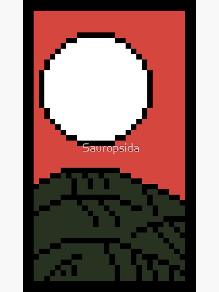 Hanafuda August Hikari Pixel Art
