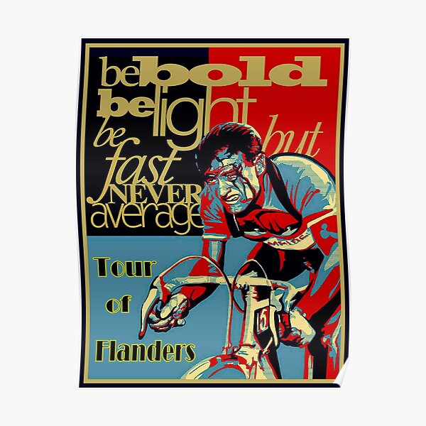 "TOUR of FLANDERS Vintage Bicycle Racing Advertising Print" Poster