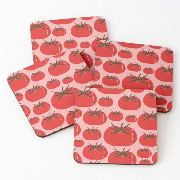 Item preview, Pink and red cute tomatoes pattern designed and sold by Thegentleshop.