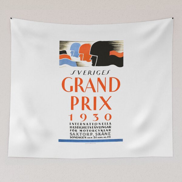 Item preview, 1930 SWEDEN Motorcycle Grand Prix Poster designed and sold by retrographics.