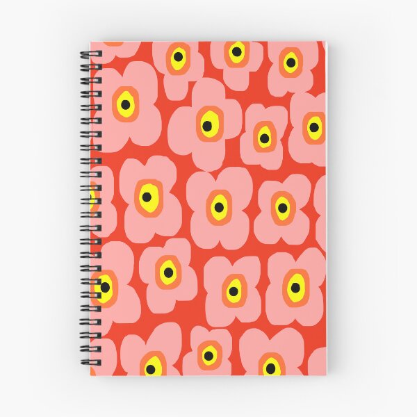 Item preview, Girly Modern Scandinavian Floral Pattern in Pink and Orange designed and sold by Deutschic.