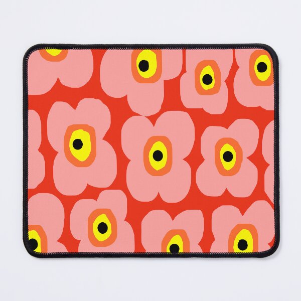 Item preview, Girly Modern Scandinavian Floral Pattern in Pink and Orange designed and sold by Deutschic.