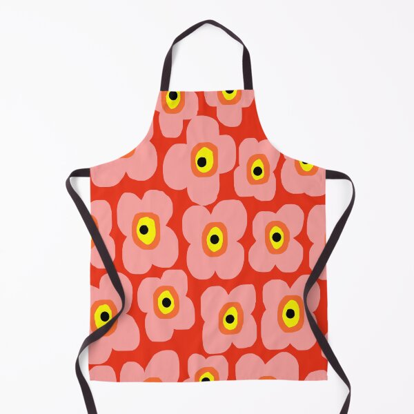 Item preview, Girly Modern Scandinavian Floral Pattern in Pink and Orange designed and sold by Deutschic.