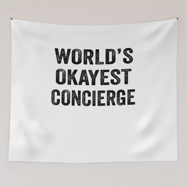 Item preview, World's Okayest concierge Shirt, Funny concierge Dad Husband Womens Boyfriend Birthday Christmas Gift idea designed and sold by xlnv.