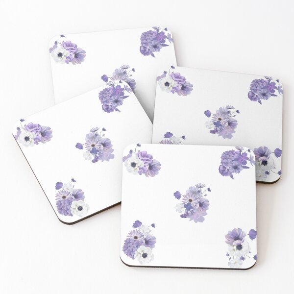 Item preview, Watercolor Purple Flowers - Rose, Poppy, Garden Flowers designed and sold by silviaol.