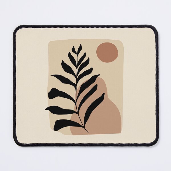 Item preview, Modern Minimalist Simple Abstract Pastel Pink Black Leaf Art   designed and sold by zedonee.