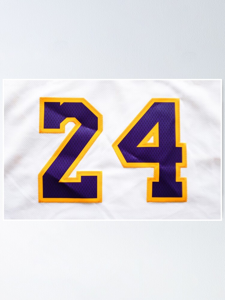 24 Kobe Lakers jersey number Poster for Sale by rodentpad Redbubble