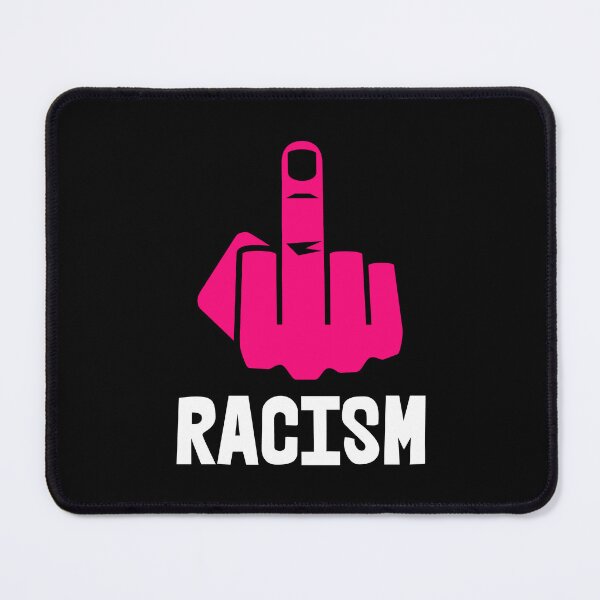 Item preview, F*CK RACISM - censored with middle finger (hot pink white 1) designed and sold by Thelittlelord.