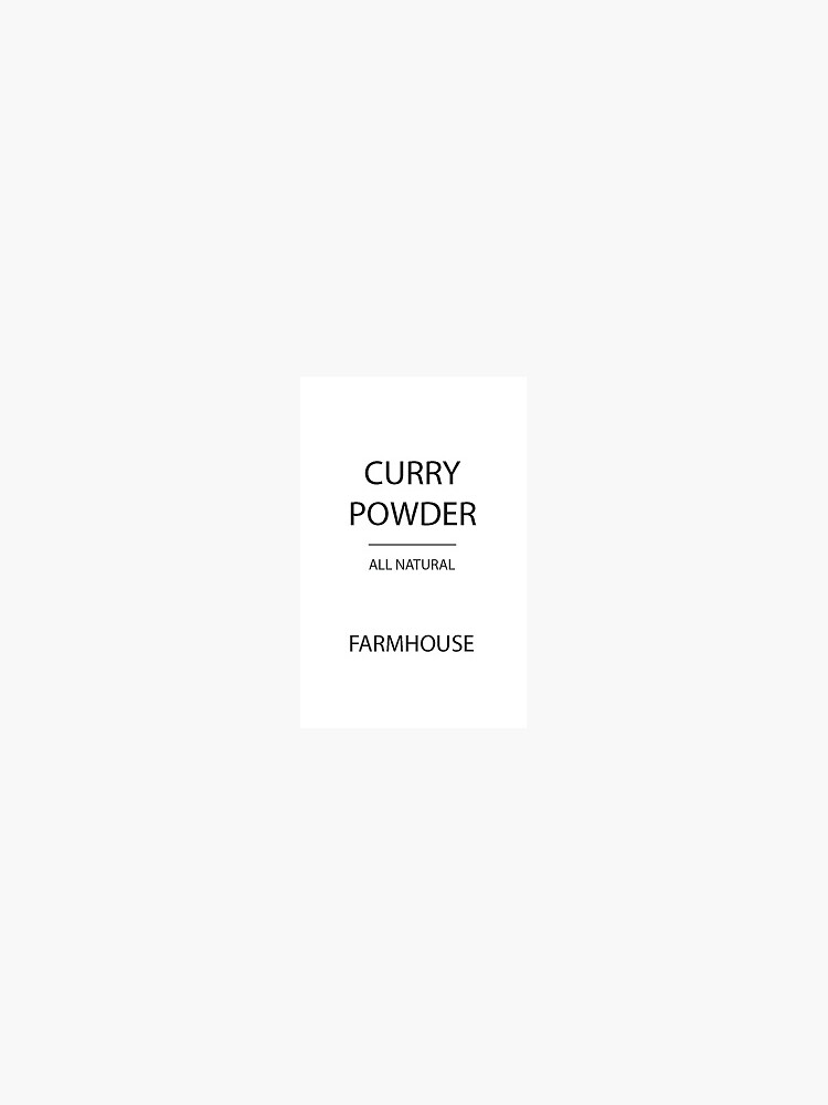 "Curry Powder Sticker Label Farmhouse Kitchen" Sticker by ConceptLT