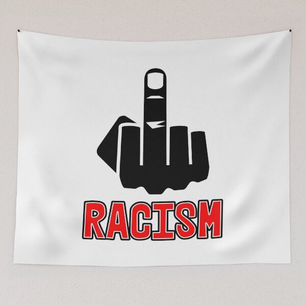 Item preview, F*CK RACISM - censored with middle finger (black red) designed and sold by Thelittlelord.
