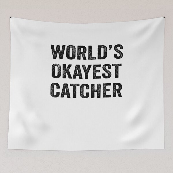 Item preview, World's Okayest catcher Shirt, Funny catcher Dad Husband Womens Boyfriend Birthday Christmas Gift idea designed and sold by xlnv.