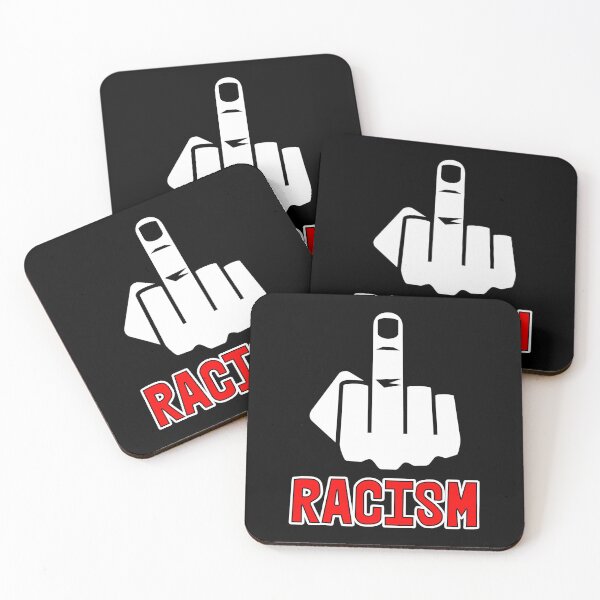 Item preview, F*CK RACISM - censored with middle finger (white red 1) designed and sold by Thelittlelord.