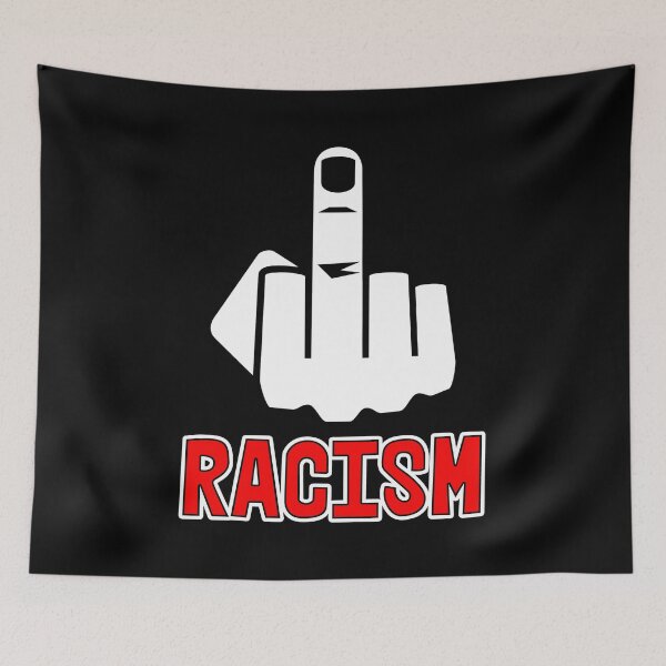 Item preview, F*CK RACISM - censored with middle finger (white red 1) designed and sold by Thelittlelord.