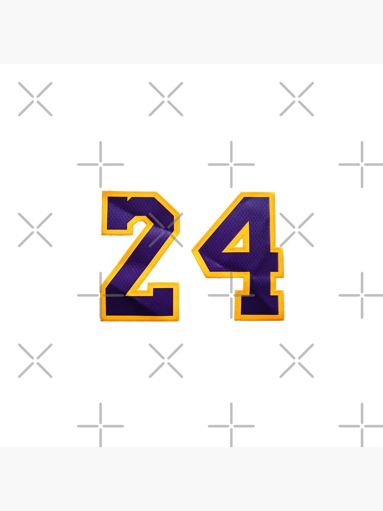 24 Kobe Lakers jersey number Transparent Pin for Sale by rodentpad Redbubble