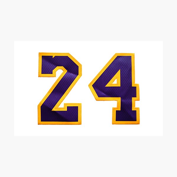 24 Kobe Lakers jersey number Transparent Photographic Print for Sale by rodentpad Redbubble