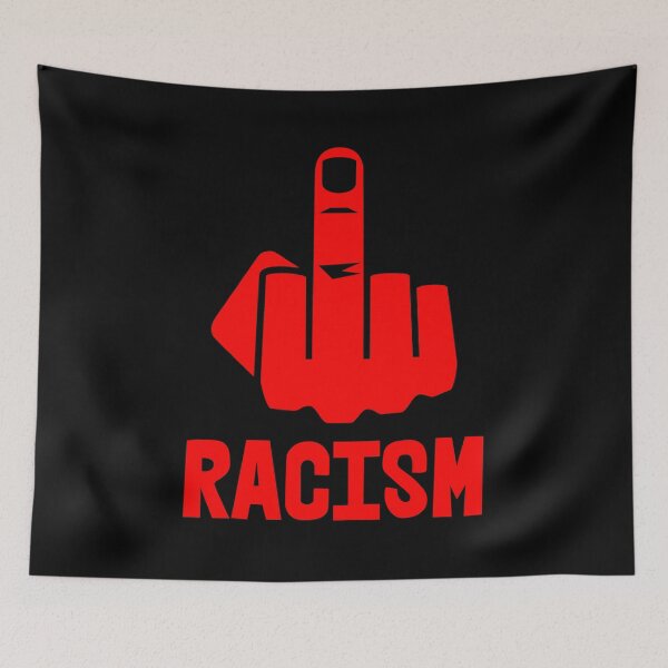 Item preview, F*CK RACISM - censored with middle finger (red) designed and sold by Thelittlelord.