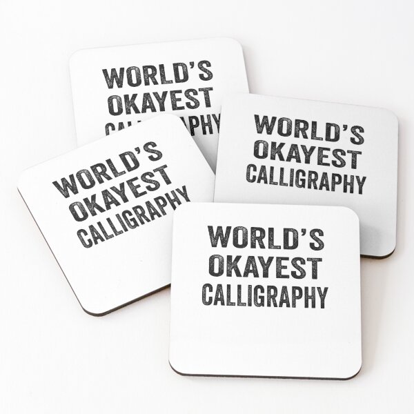 Item preview, World's Okayest calligraphy Shirt, Funny calligraphy Dad Husband Womens Boyfriend Birthday Christmas Gift idea designed and sold by xlnv.
