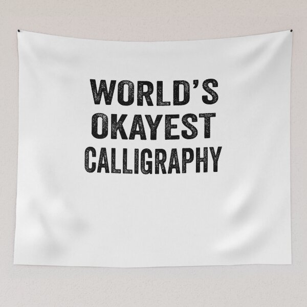 Item preview, World's Okayest calligraphy Shirt, Funny calligraphy Dad Husband Womens Boyfriend Birthday Christmas Gift idea designed and sold by xlnv.